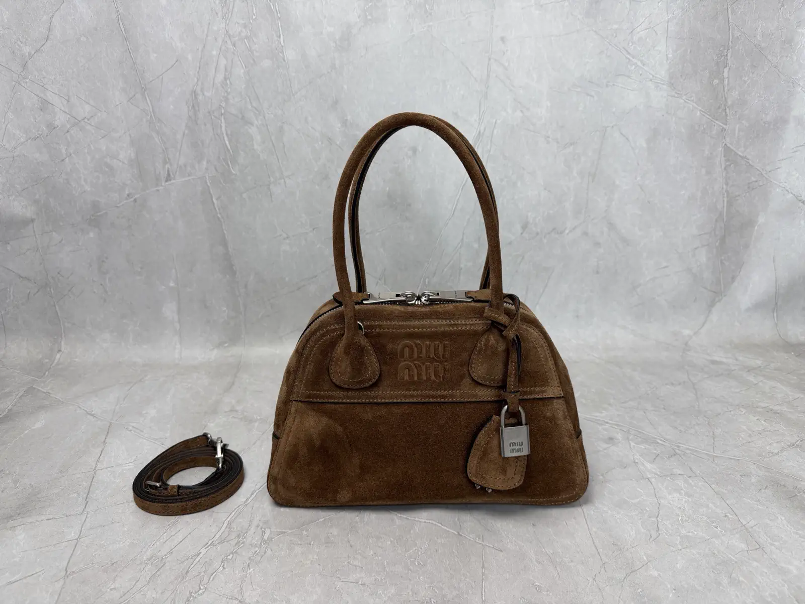 Miu Miu Suede Top Handle Bag image 1
