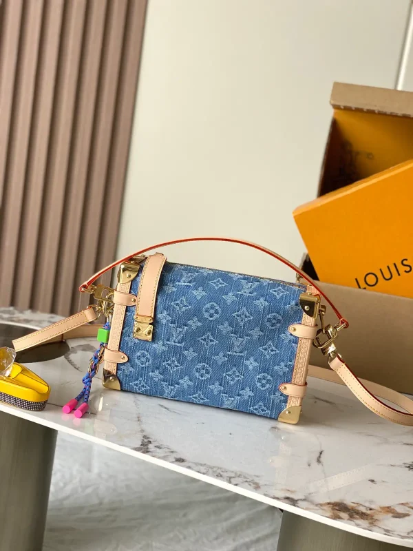 Louis Vuitton Side Trunk Medium Denim Monogram Bag image 1