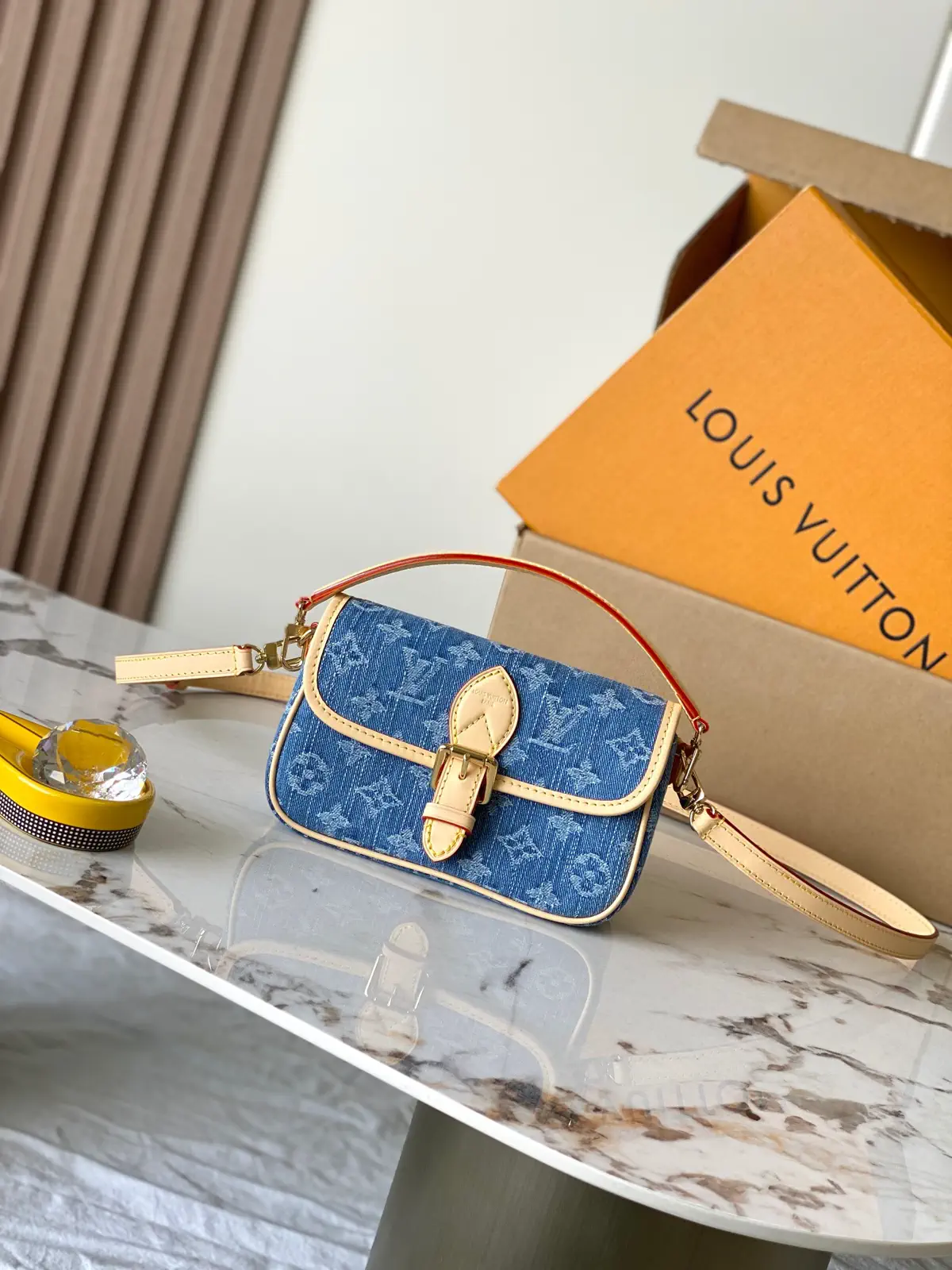 Louis Vuitton Nano Diane Denim Monogram Shoulder Bag image 1