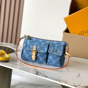 Louis Vuitton Denim Monogram Pochette Accessoire Cargo Bag image 1