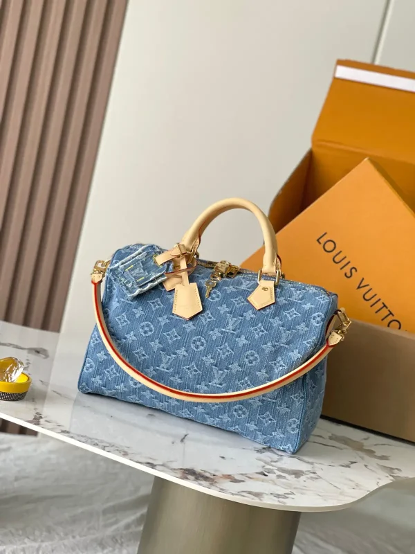 Louis Vuitton Speedy Bandoulière 30 Denim Top Handle Bag image 1