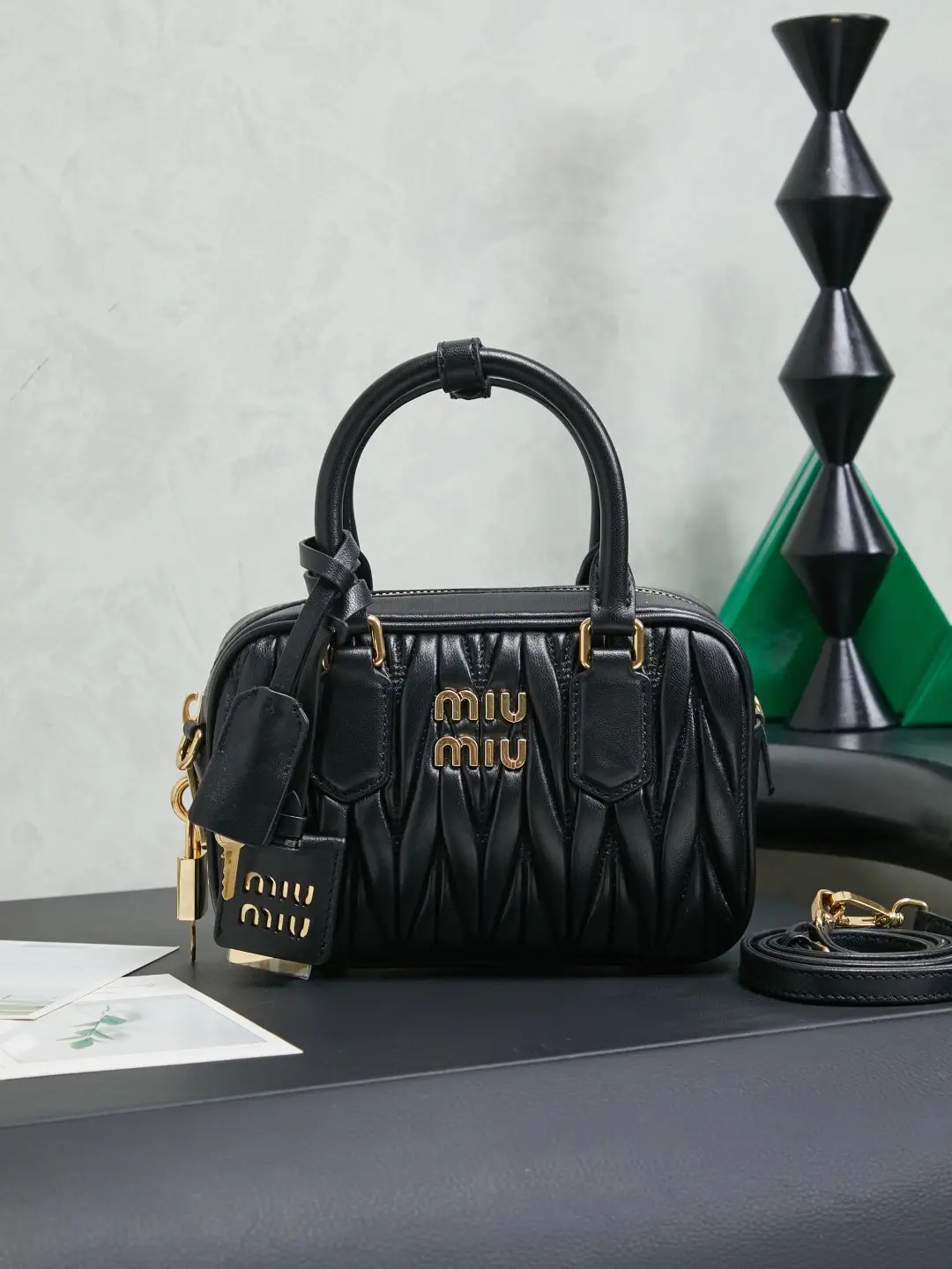 Miu Miu Quilted Leather Top Handle Bag image 1