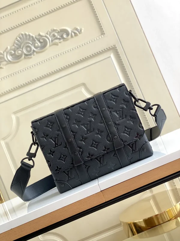 Louis Vuitton Black Monogram Embossed Trunk Crossbody Bag image 1