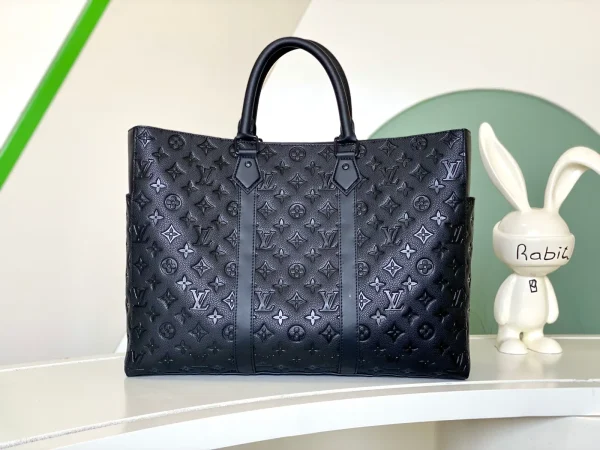 Louis Vuitton Monogram Embossed Sac Plat 24H Top Handle Bag image 1