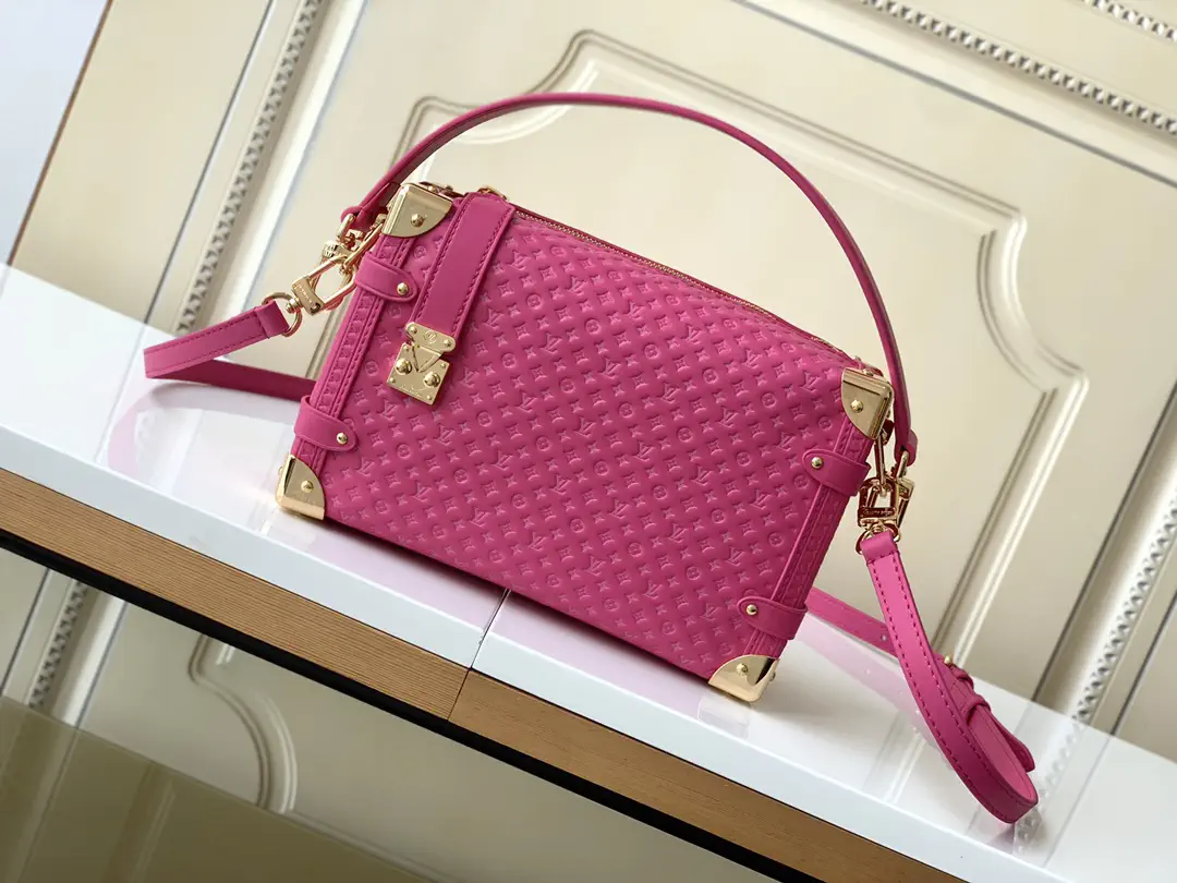 Louis Vuitton Fuchsia Monogram Embossed Side Trunk Bag image 1