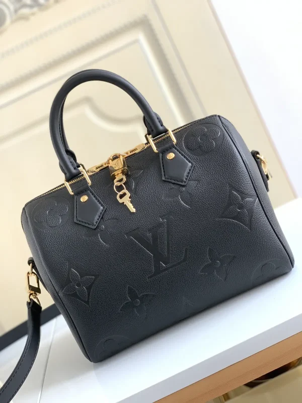 Louis Vuitton Black Monogram Empreinte Speedy Bandoulière 25 Top Handle Bag image 1
