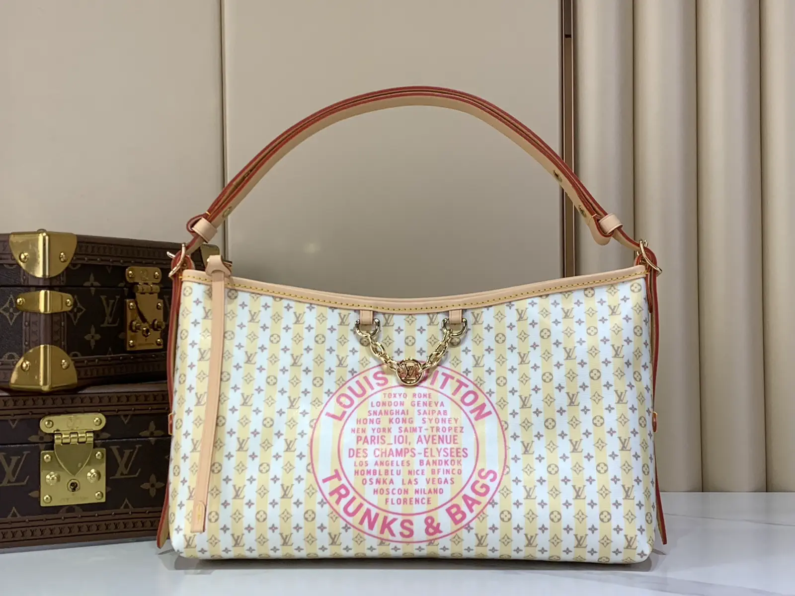 Louis Vuitton Striped Monogram Carryall East West Shoulder Bag image 1