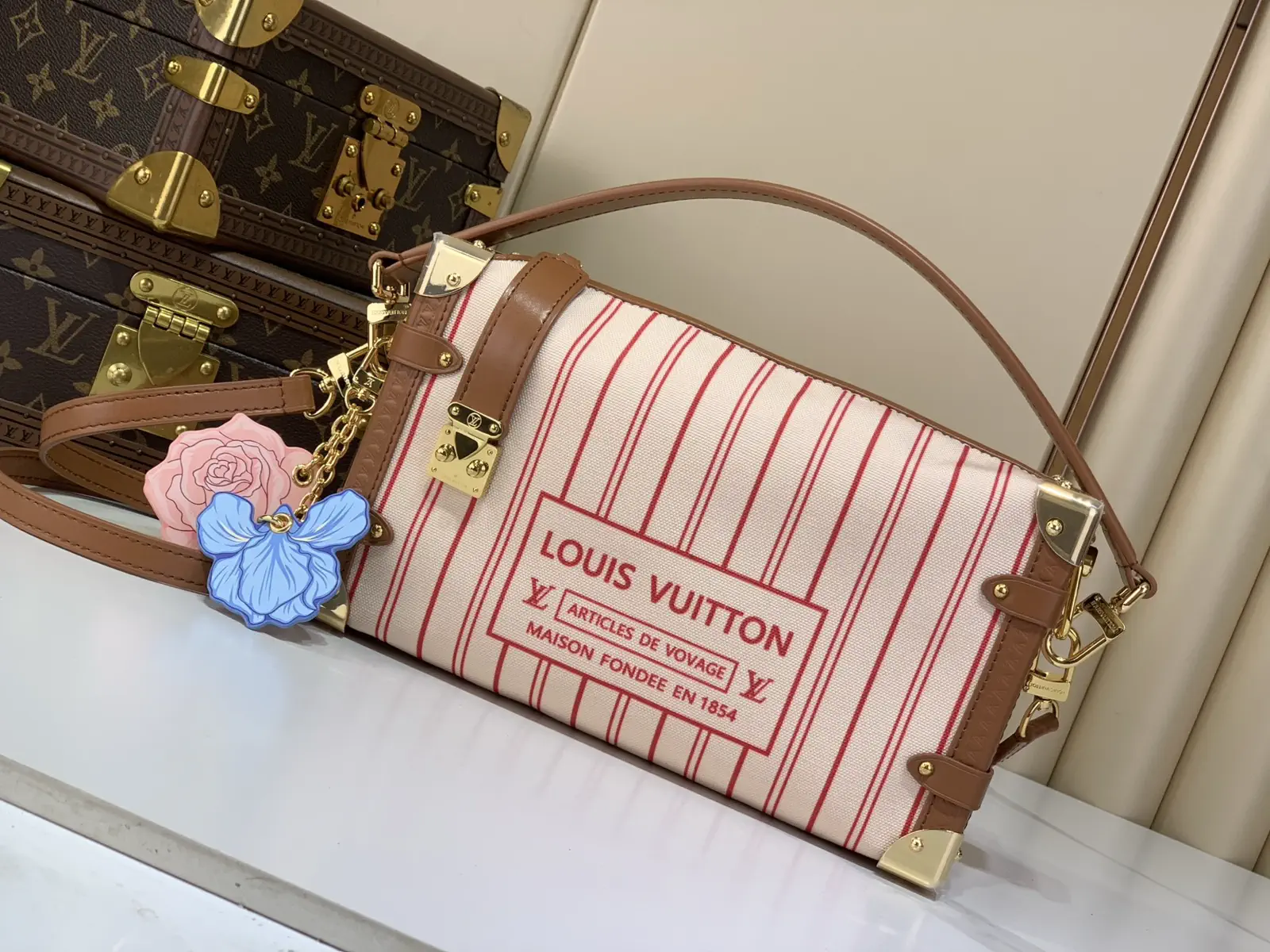 Louis Vuitton Striped Side Trunk Medium Bag image 1
