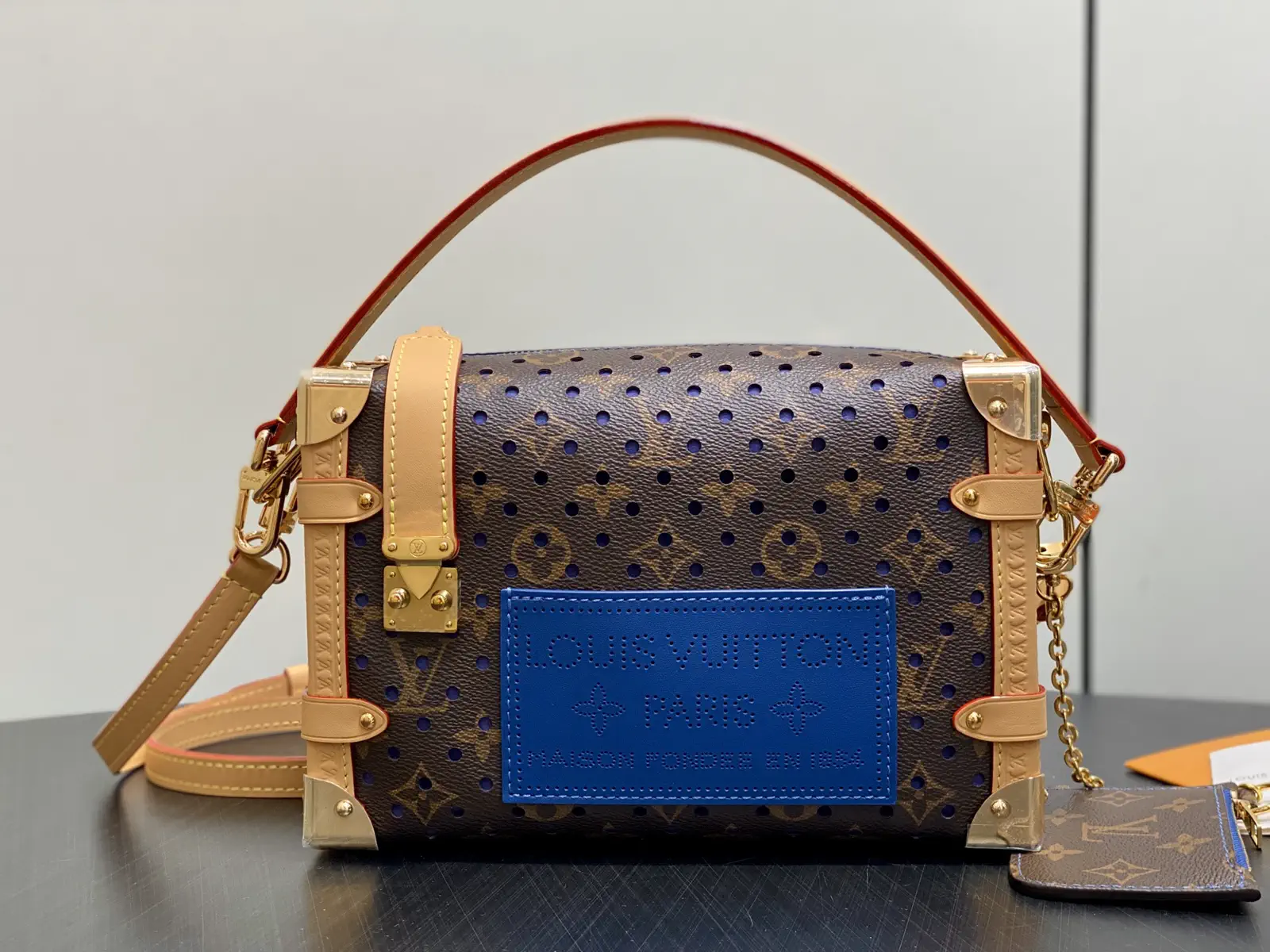 Louis Vuitton Side Trunk MM Monogram Perfo Top Handle Bag image 1