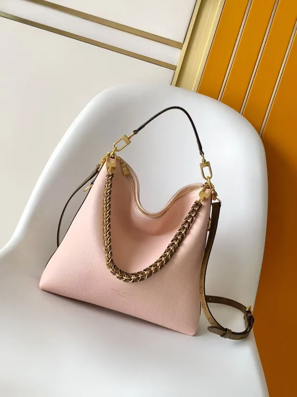 Louis Vuitton Light Pink Hobo Bag with Chain Strap image 1