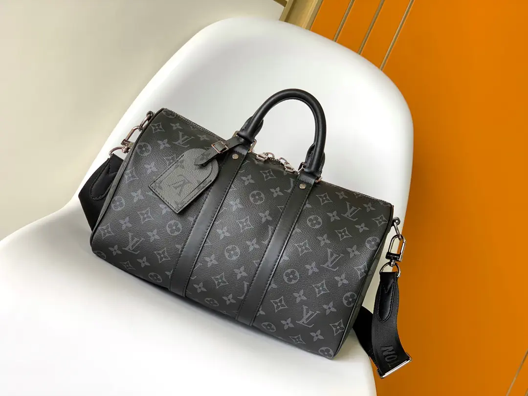 Louis Vuitton Monogram Eclipse Keepall Bandoulière 35 Duffle Bag image 1