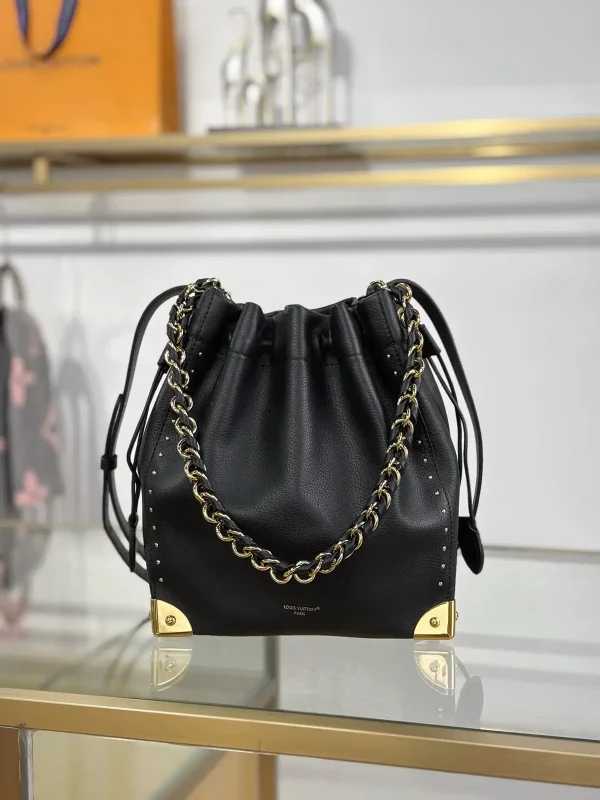Louis Vuitton Black Noé Trunk Bucket Bag image 1