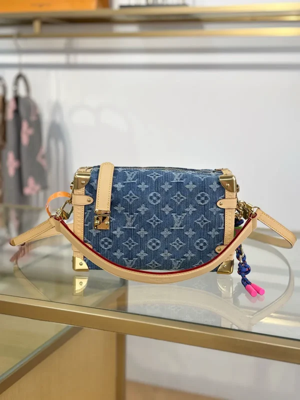 Louis Vuitton Blue Denim Monogram Side Trunk Bag image 1