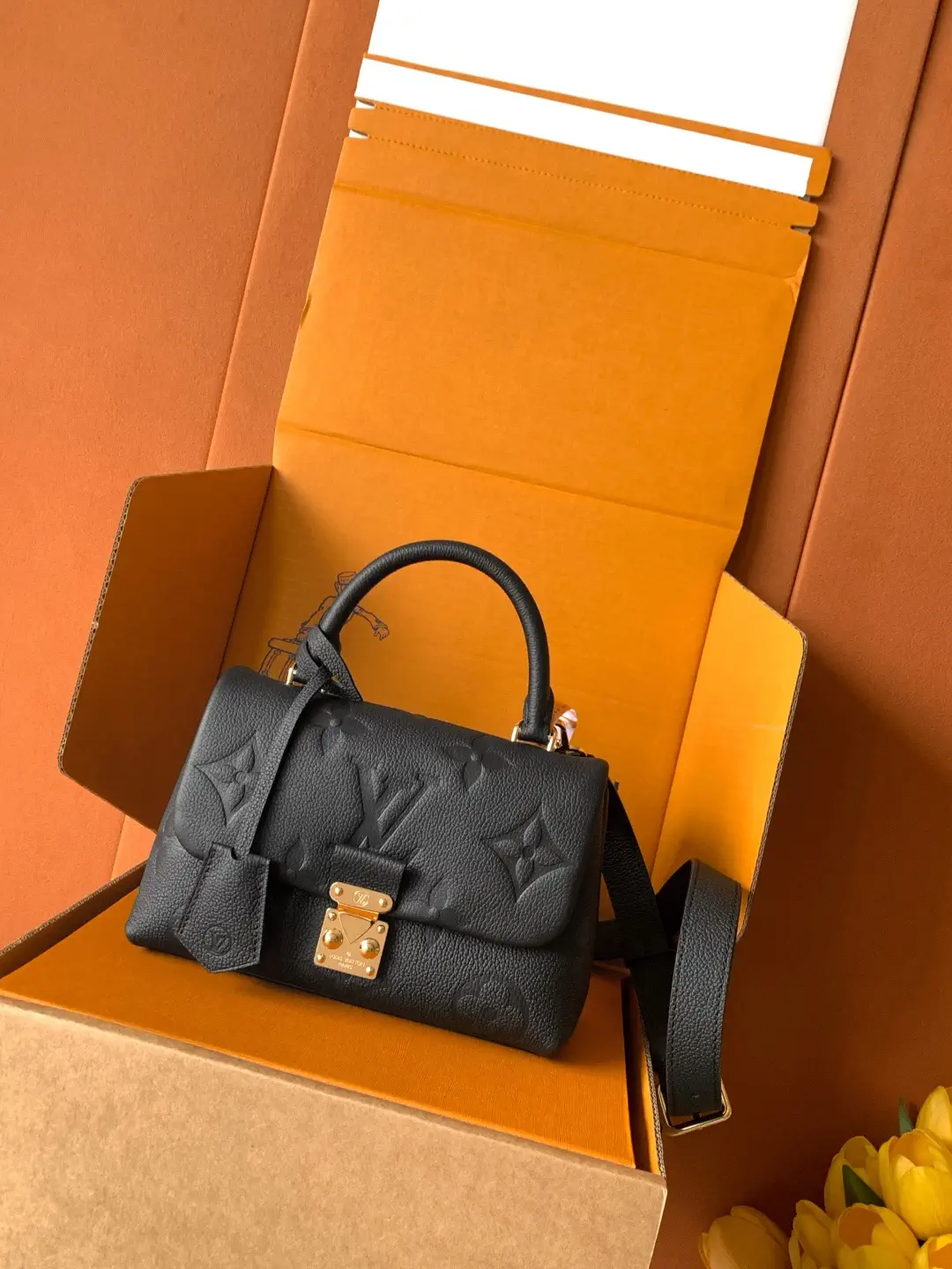 Louis Vuitton Madeleine BB Black Monogram Empreinte Top Handle Bag image 1
