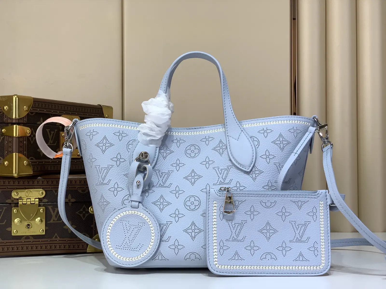 Louis Vuitton Light Blue Blossom Small Top Handle Bag image 1