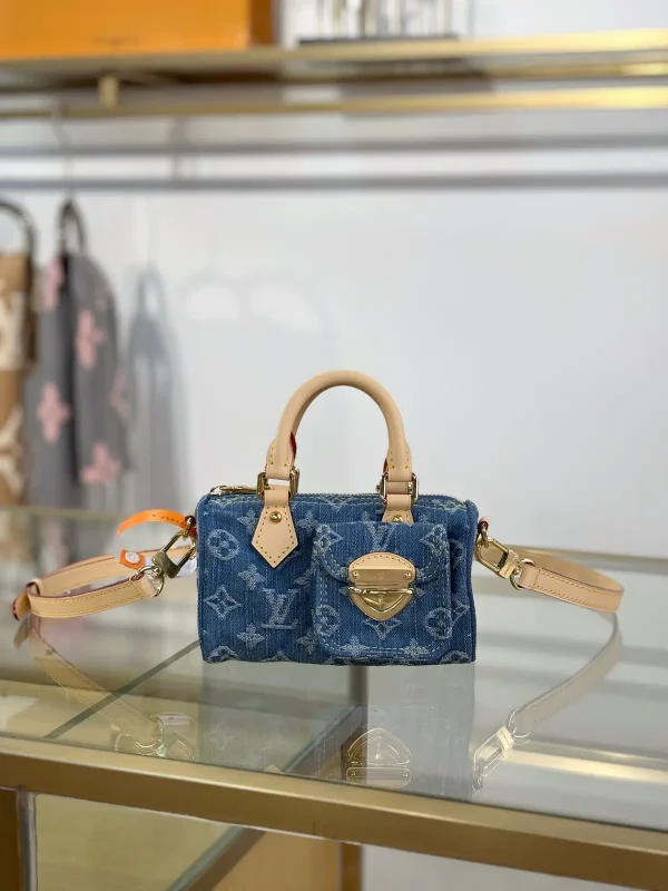 Louis Vuitton Nano Speedy Denim Monogram Bag image 1