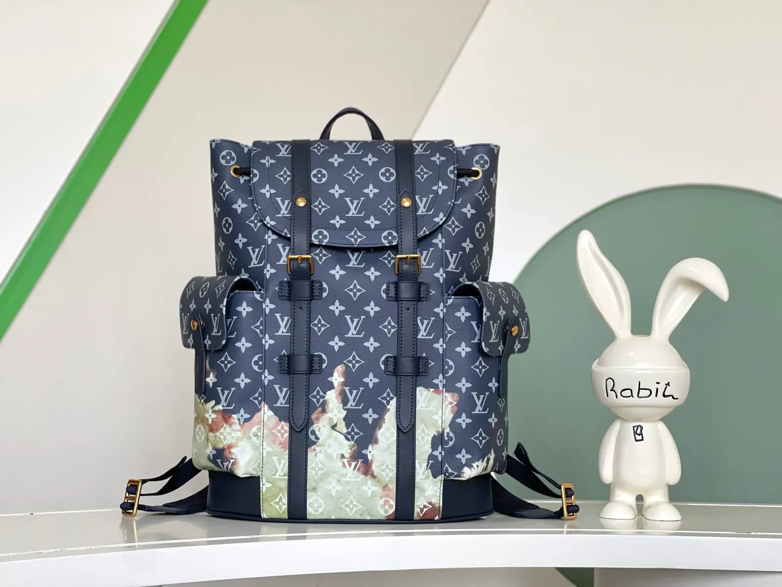 Louis Vuitton Blue Monogram Christopher Small Backpack image 1