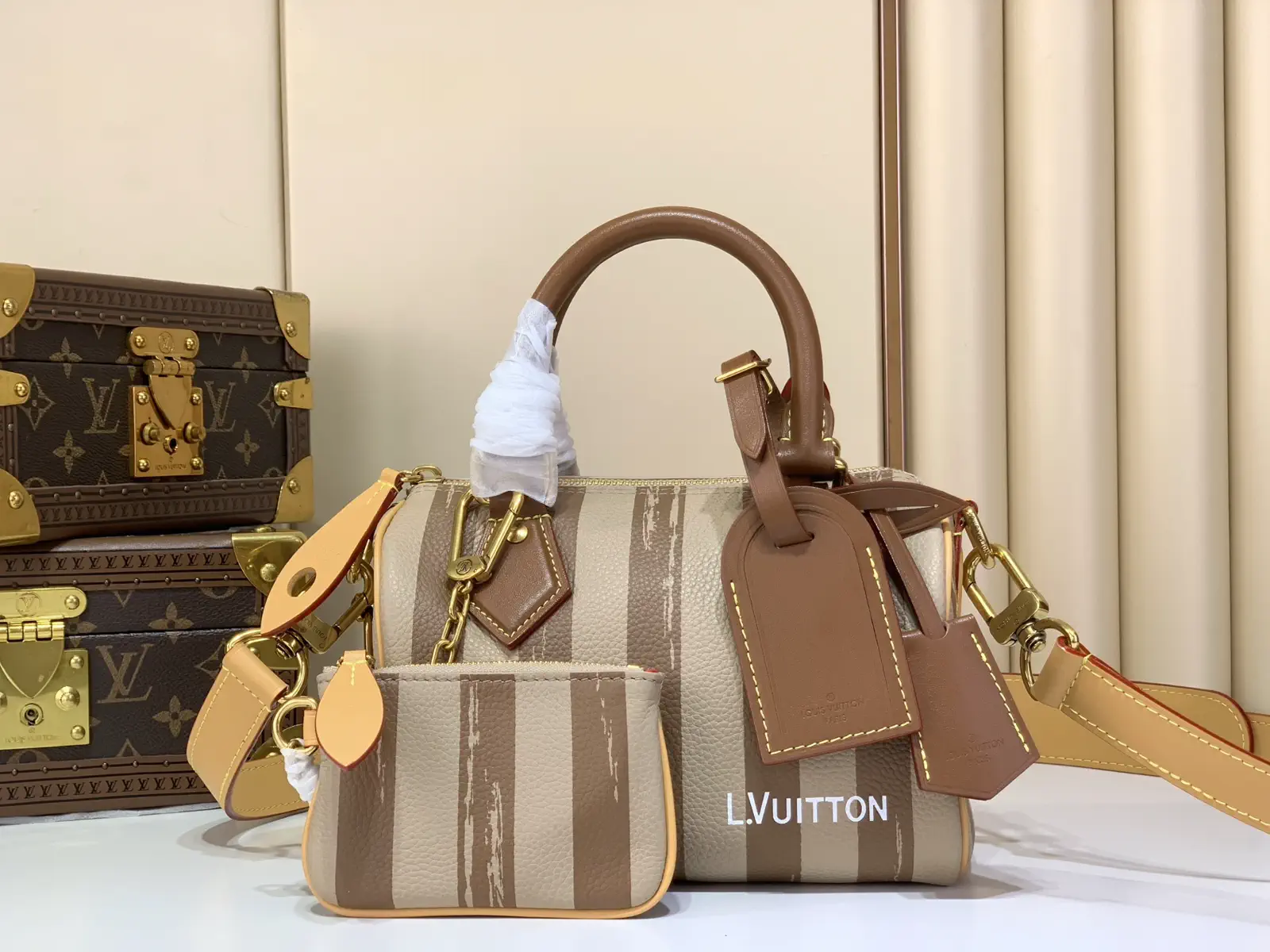 Louis Vuitton Striped Speedy P9 Bandoulière 20 Top Handle Bag image 1