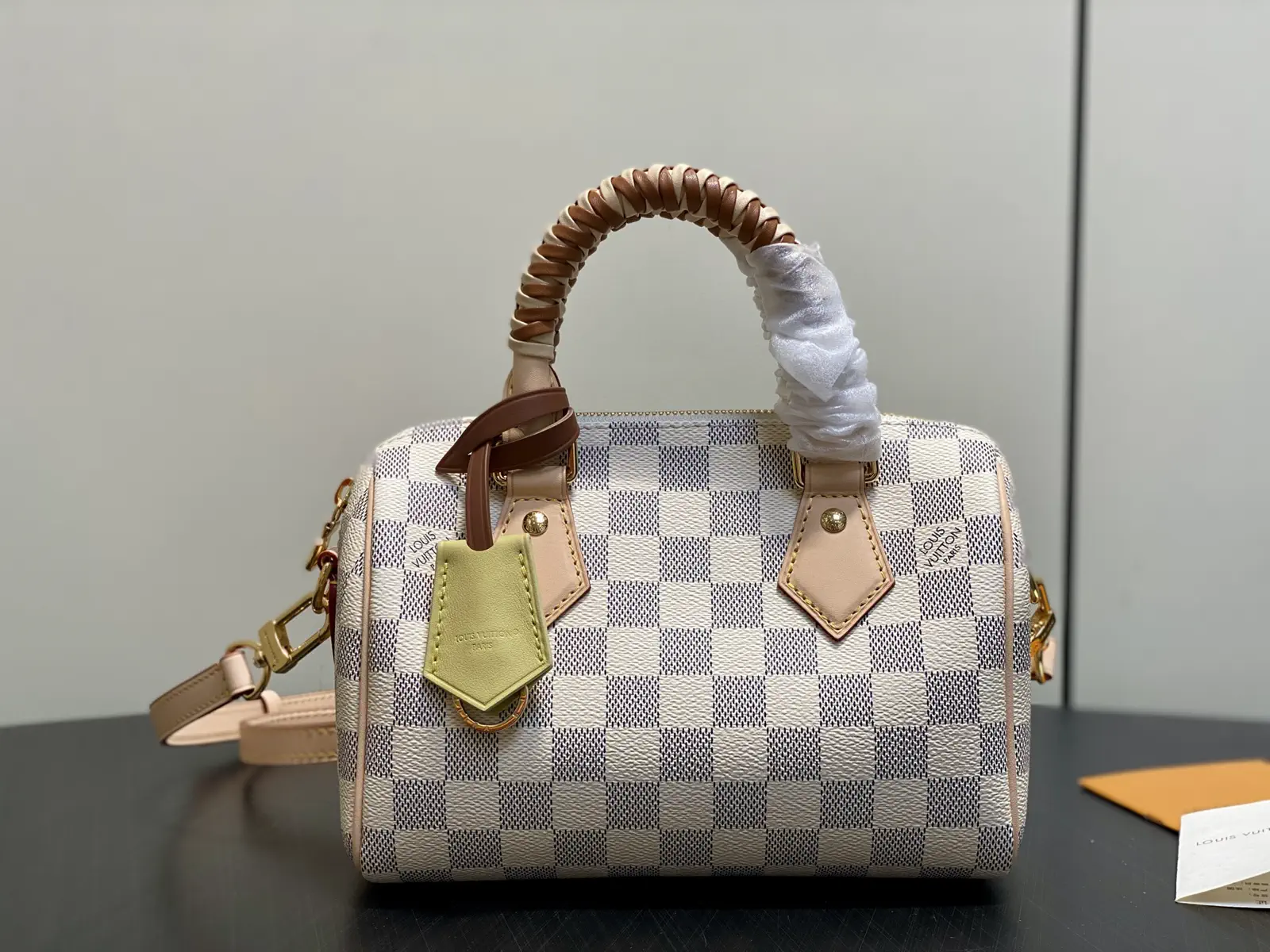 Louis Vuitton Damier Azur Speedy Bandoulière 20 Top Handle Bag with Braided Handles image 1