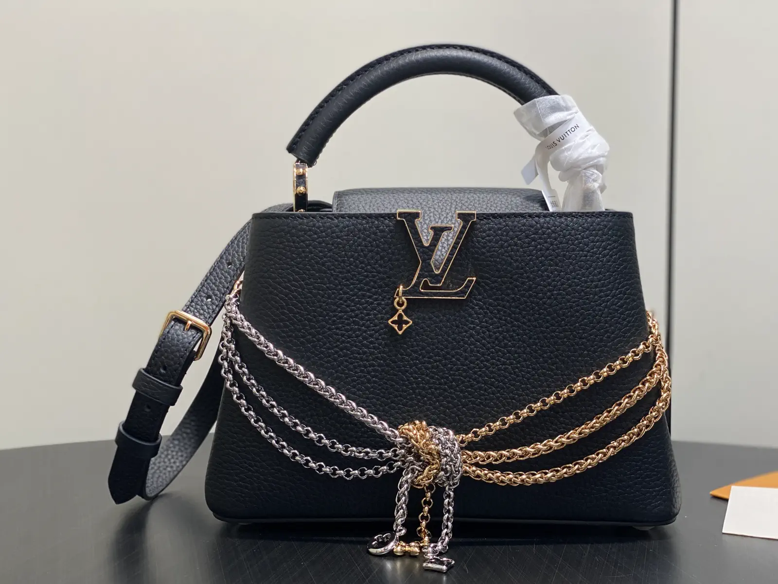 Louis Vuitton Capucines BB Top Handle Bag with Knotted Mixed Chains image 1