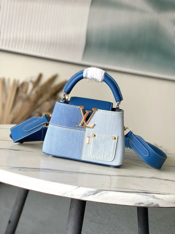 Louis Vuitton Capucines Mini Denim Top Handle Bag image 1