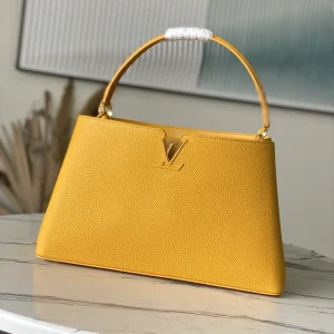 Louis Vuitton Yellow Taurillon Leather Capucines Top Handle Bag image 1