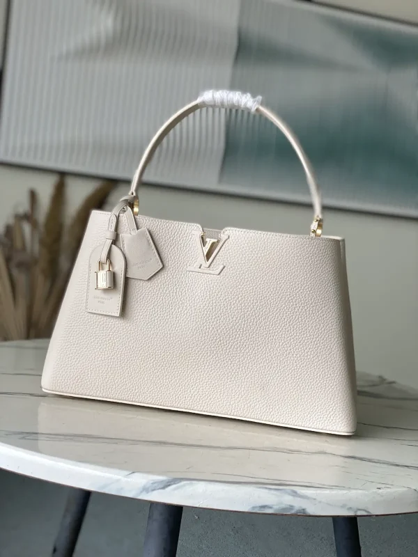 Louis Vuitton White Capucines Top Handle Bag image 1