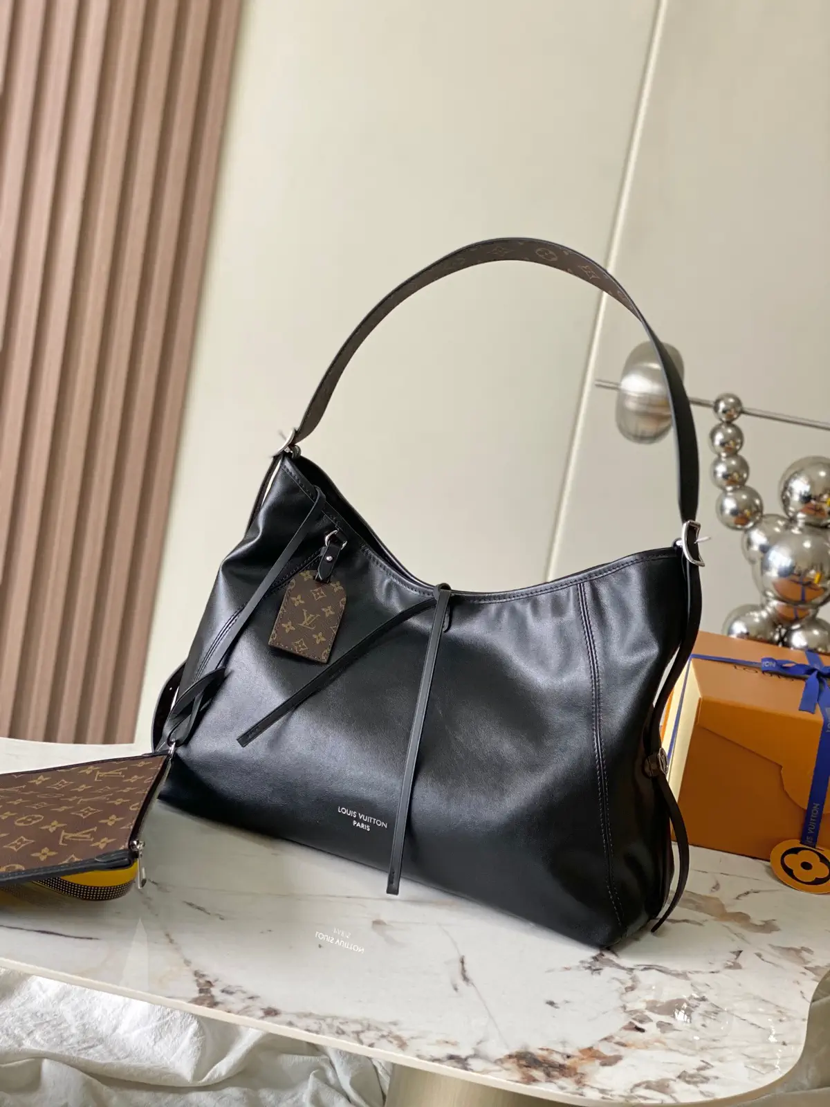 Louis Vuitton Black Carryall Dark Shoulder Bag image 1