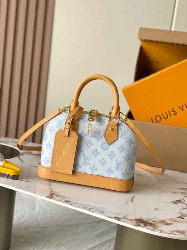 Louis Vuitton Light Blue Monogram Alma BB Top Handle Bag image 1