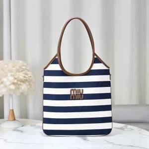 Miu Miu Striped Tote Bag image 1
