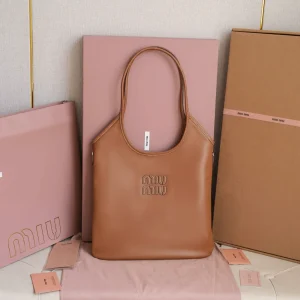 Miu Miu Leather Logo Tote Bag image 1