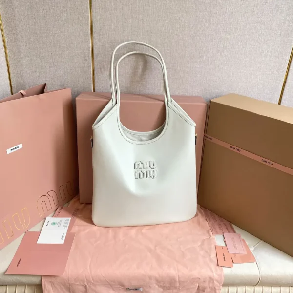 Miu Miu Leather Logo Tote Bag image 1