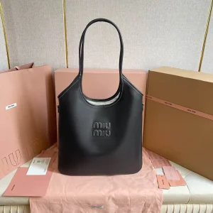 Miu Miu Leather Logo Tote Bag image 1