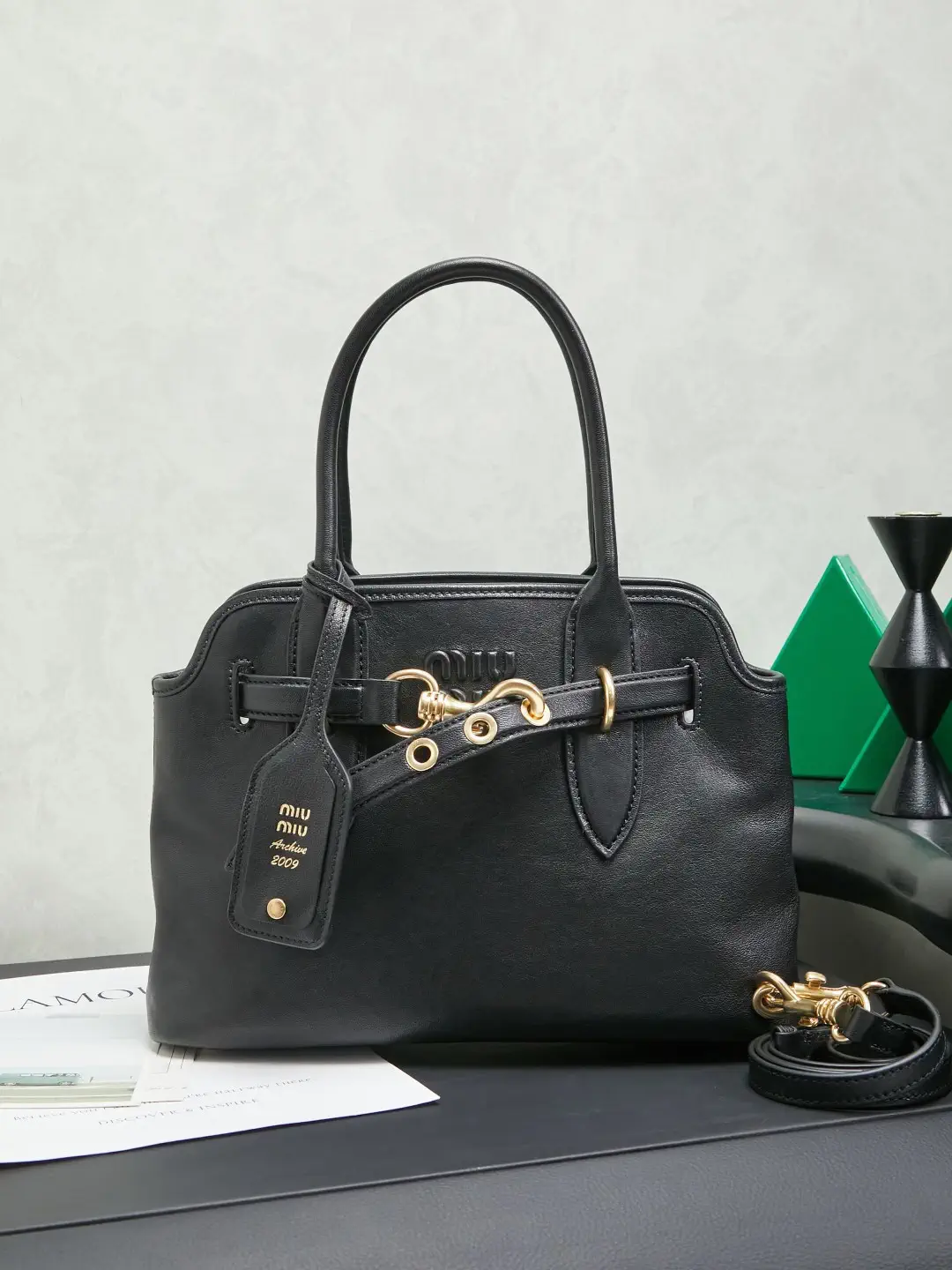 Miu Miu Aventure Nappa Leather Top Handle Bag image 1
