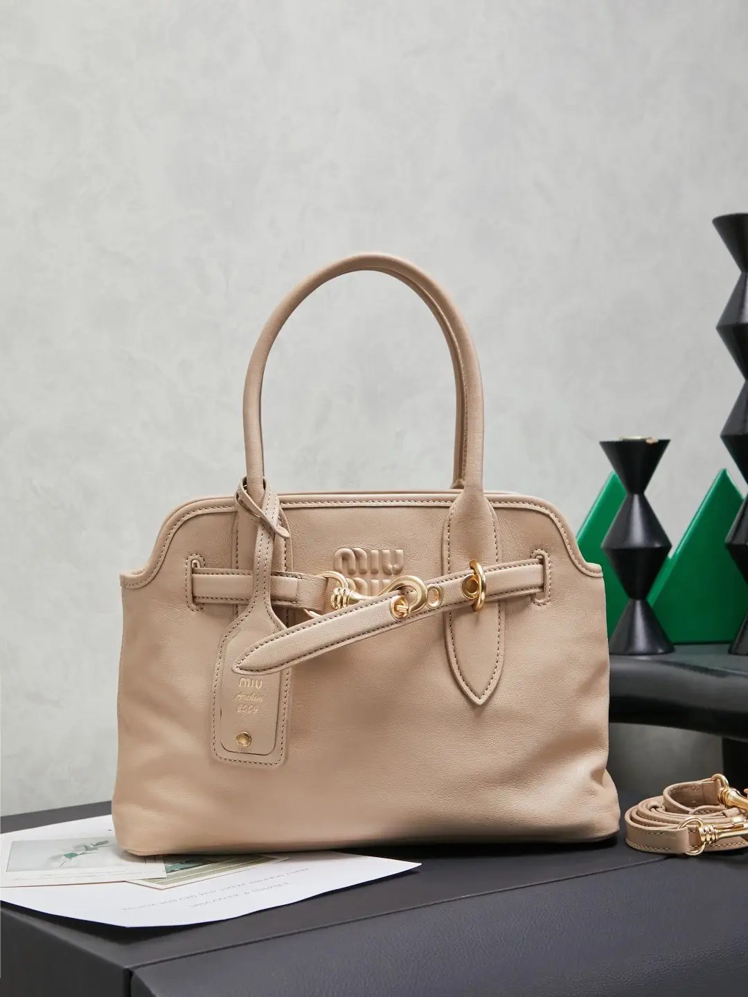 Miu Miu Aventure Nappa Leather Top Handle Bag image 1