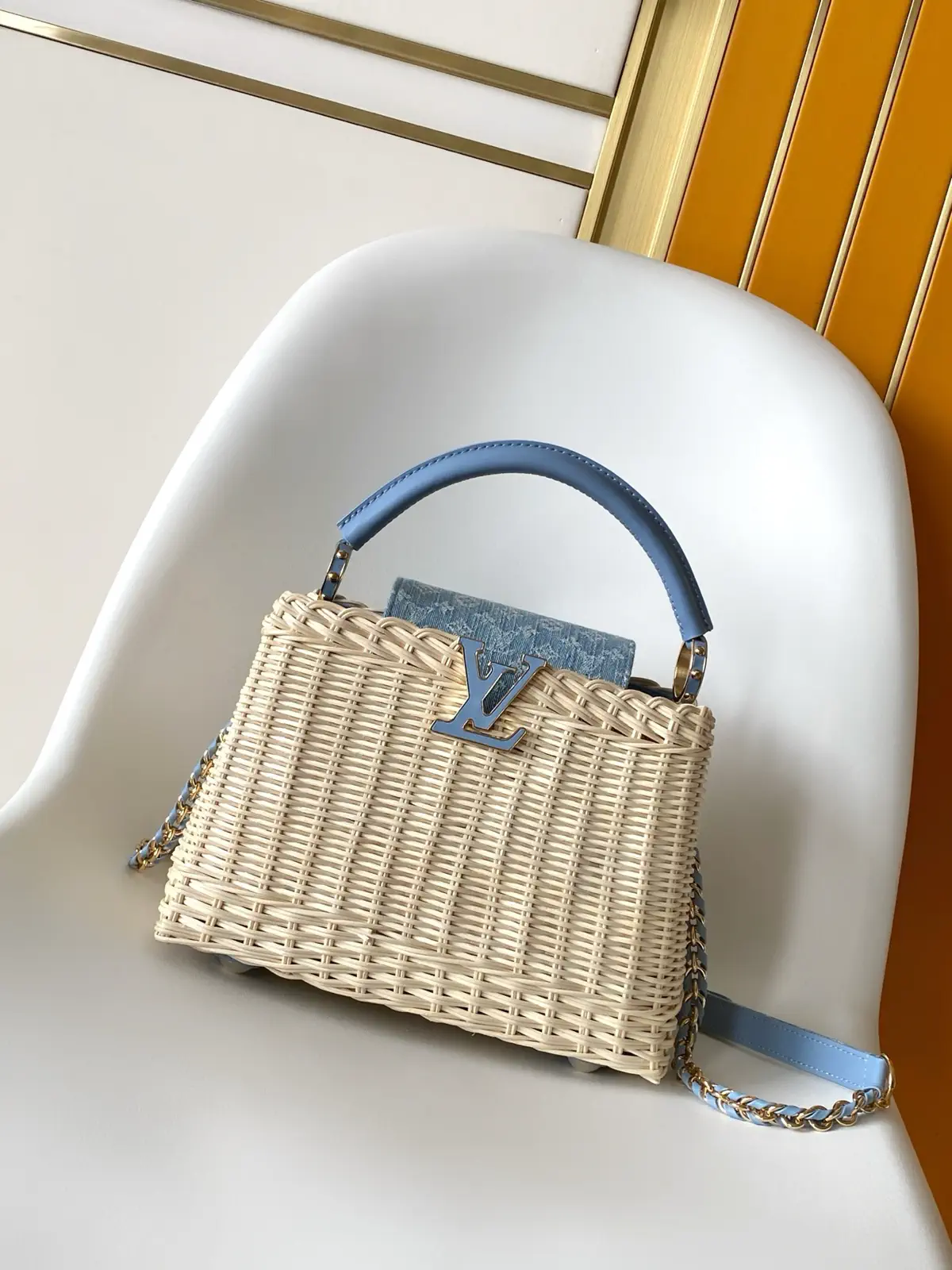 Louis Vuitton Capucines Mini Rattan Top Handle Bag image 1