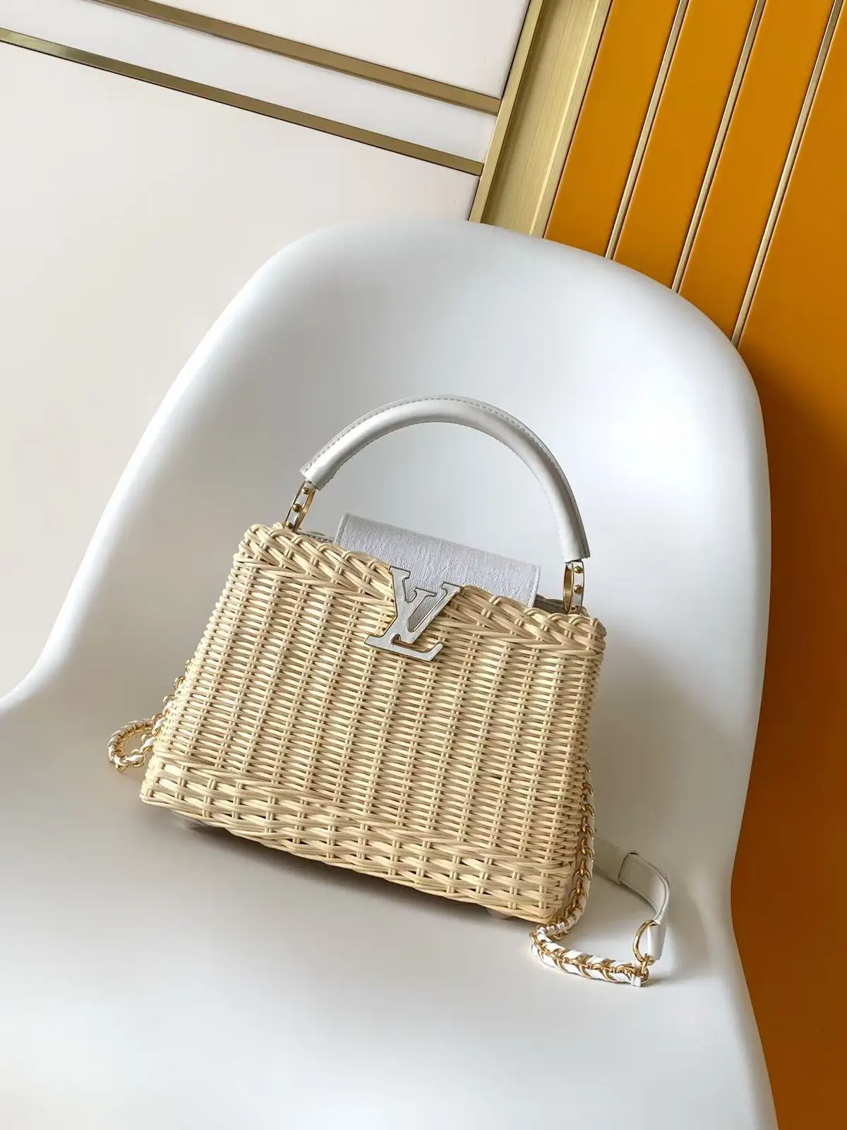 Louis Vuitton Capucines Mini Rattan Top Handle Bag image 1