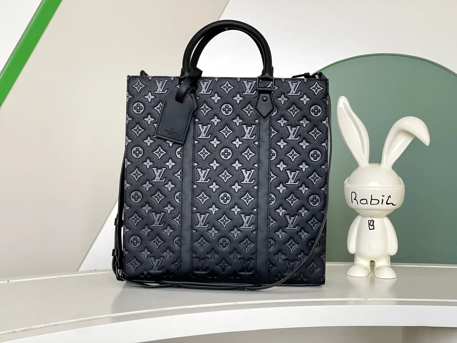 Louis Vuitton Monogram Embossed Sac Plat Tote Bag image 1