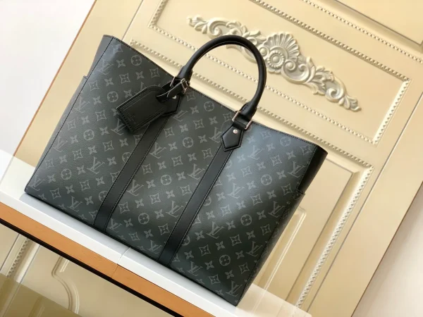 Louis Vuitton Monogram Eclipse Sac Plat 24H Tote Bag image 1