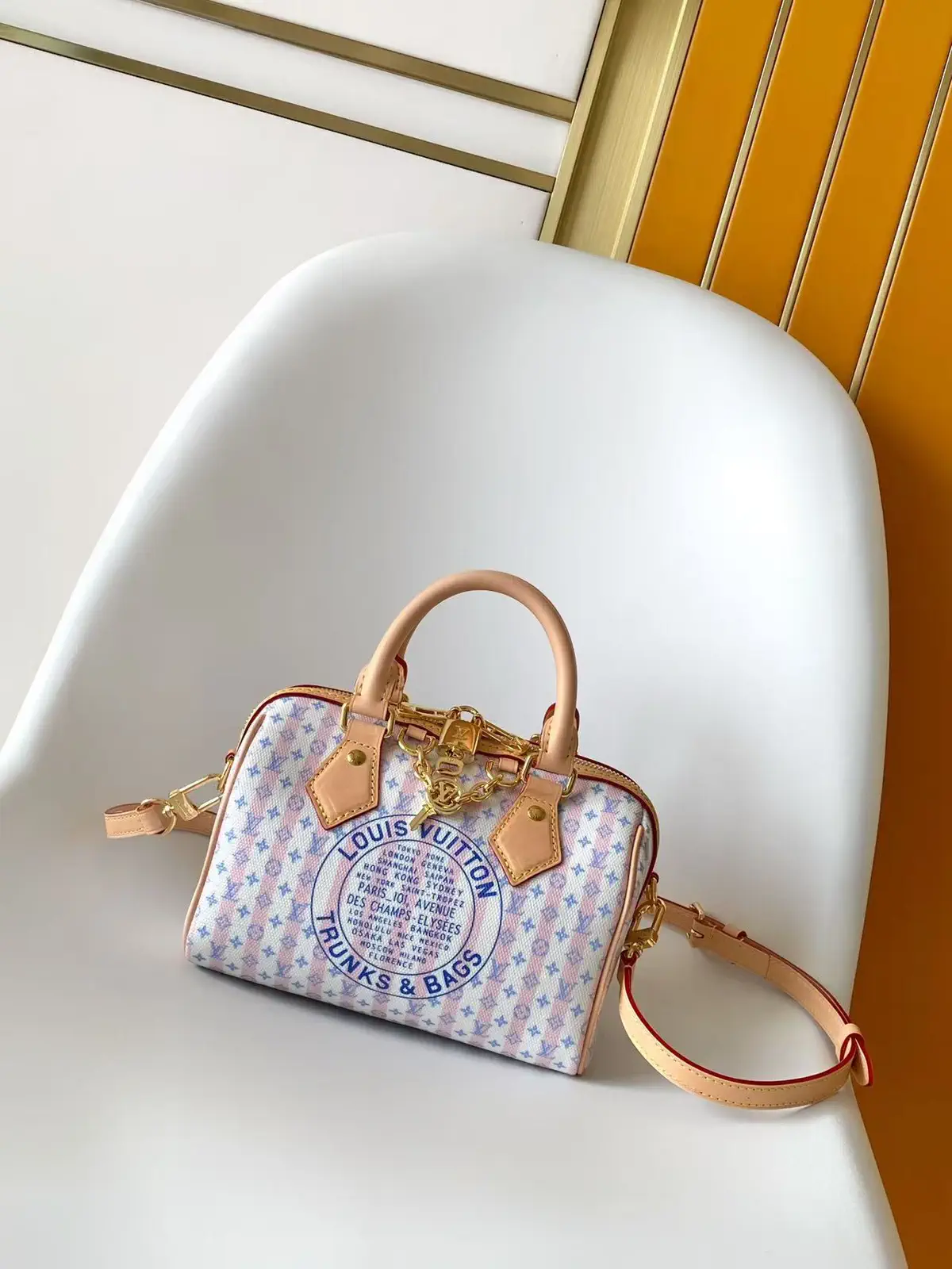 Louis Vuitton Speedy Bandouliere 20 Striped Monogram Top Handle Bag image 1