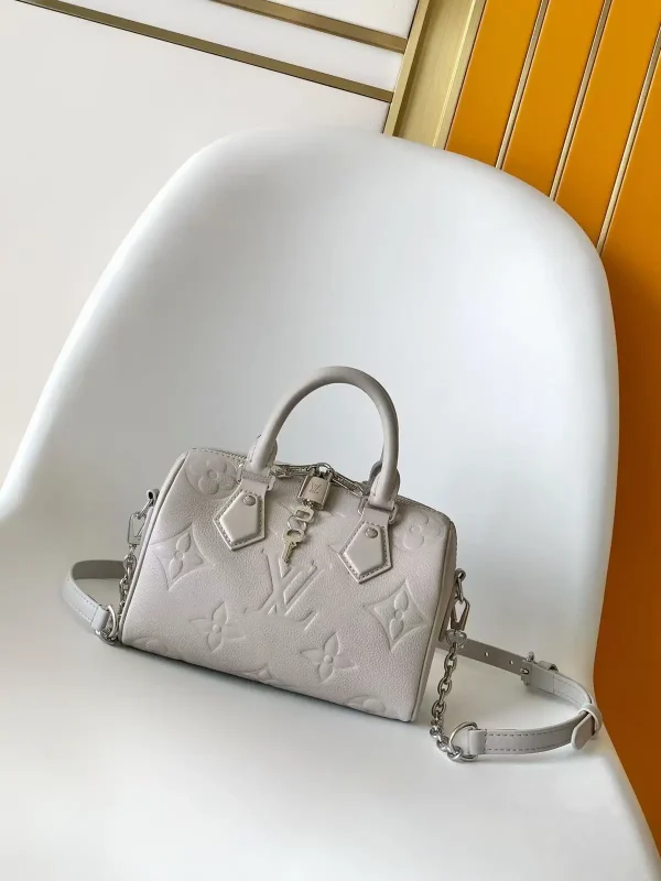 Louis Vuitton Light Gray Monogram Speedy Bandoulière 20 Top Handle Bag image 1