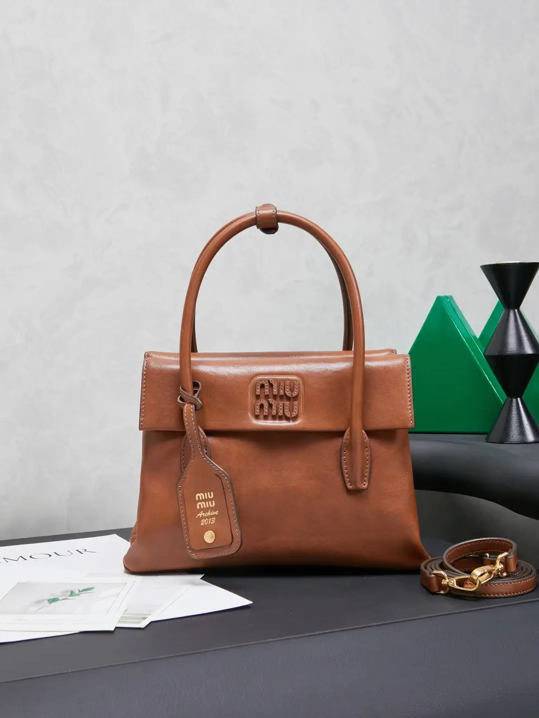Miu Miu Leather Top Handle Bag image 1