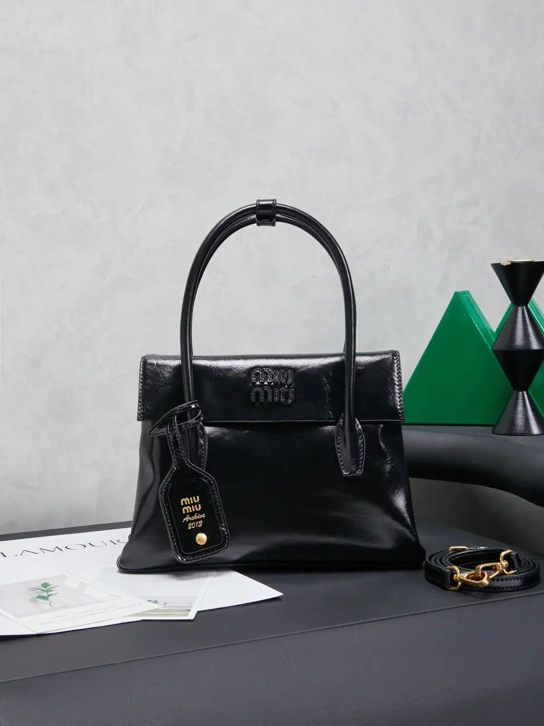 Miu Miu Leather Top Handle Bag image 1