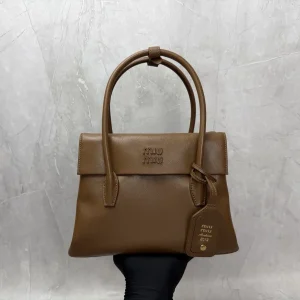 Miu Miu Structured Leather Top Handle Bag image 1