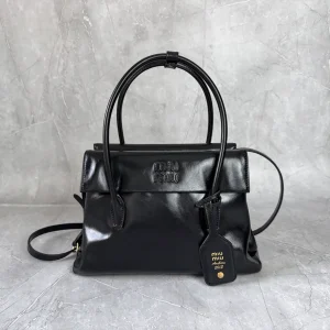 Miu Miu Structured Leather Top Handle Bag image 1