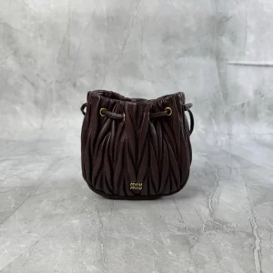 Miu Miu Matelassé Mini Drawstring Bucket Bag image 1
