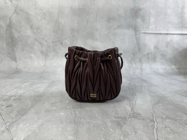 Miu Miu Matelassé Mini Drawstring Bucket Bag image 1