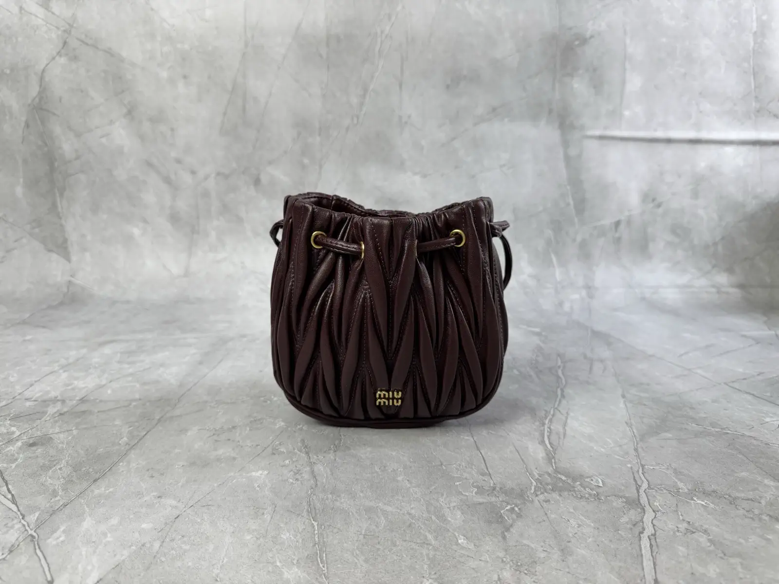 Miu Miu Matelassé Mini Drawstring Bucket Bag image 1
