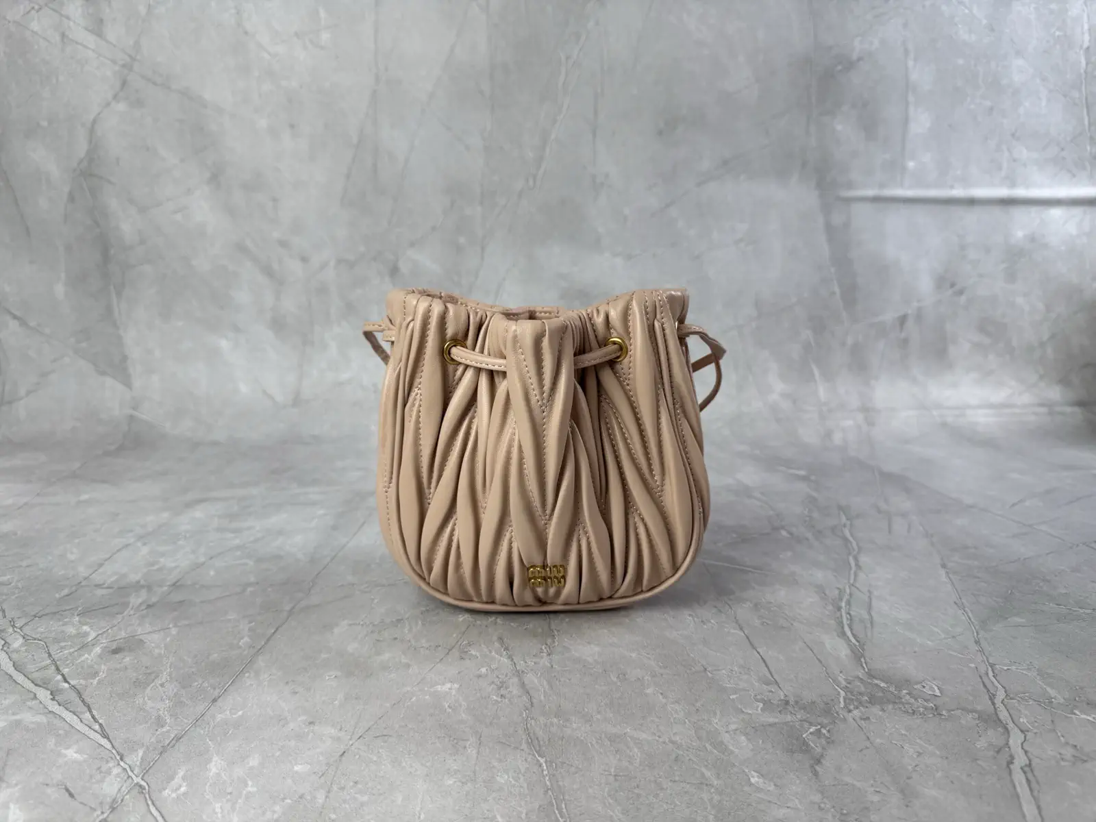 Miu Miu Matelassé Mini Drawstring Bucket Bag image 1