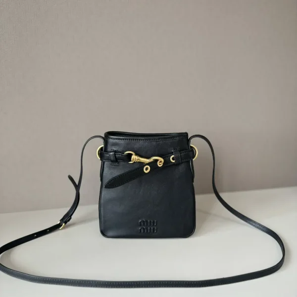 Miu Miu Mini Leather Bucket Bag image 1